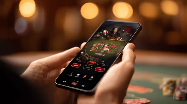 A confident dealer surrounded by casino chips inviting players to access their JLJL10PH account, reflecting quick and easy login options.